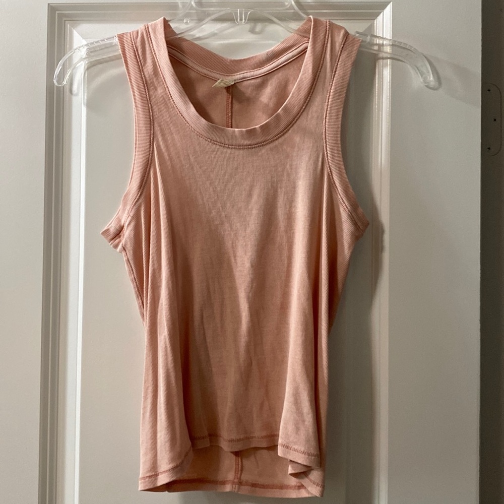 Small Free People Tank - Light Orange/Pink